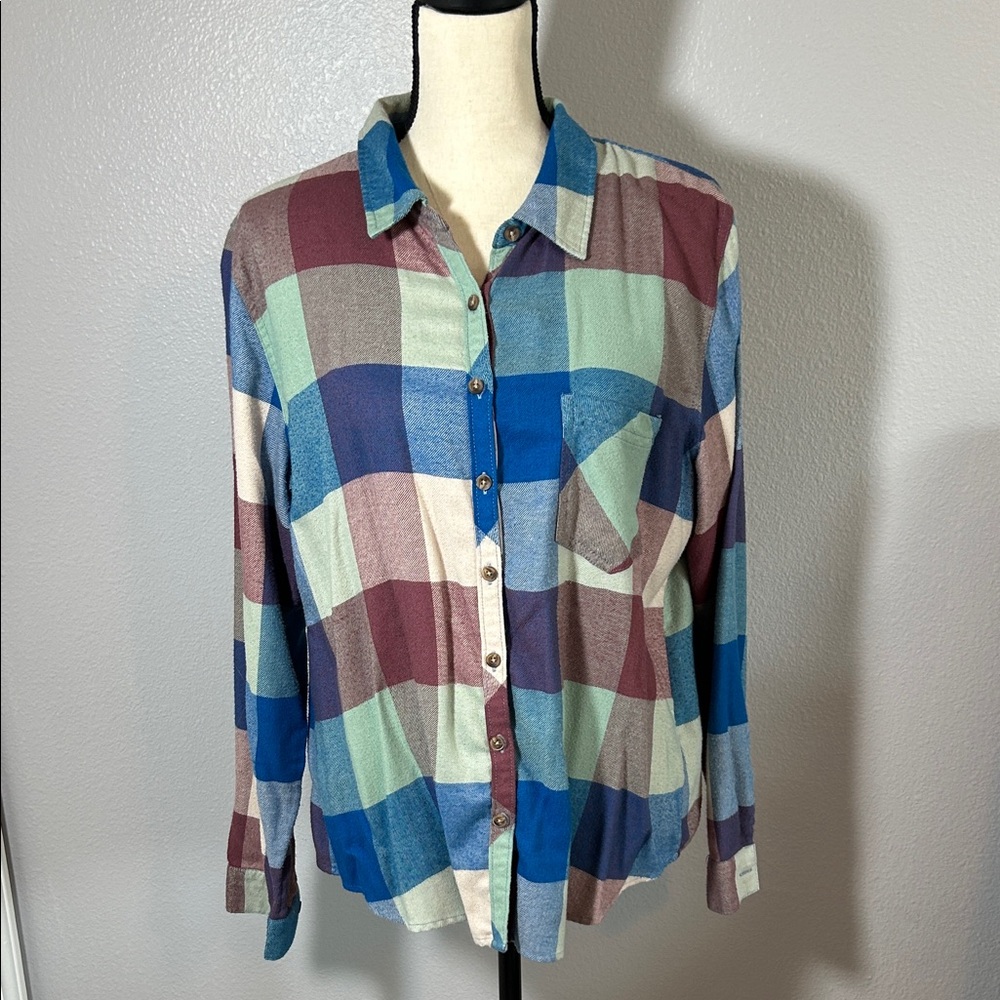 Maurices Multicolor Plaid Shirt